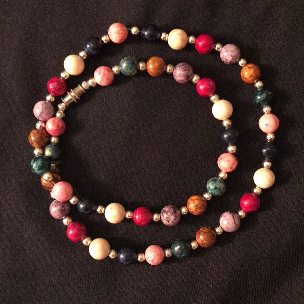 Beautiful multi-colored beaded necklace